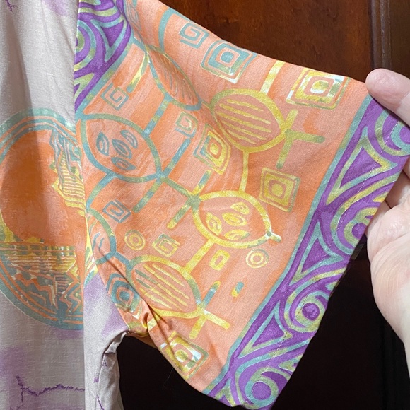 Silhouettes Vintage colorful Geometric Top and Capri Pants Set plus size 3X - Picture 7 of 16